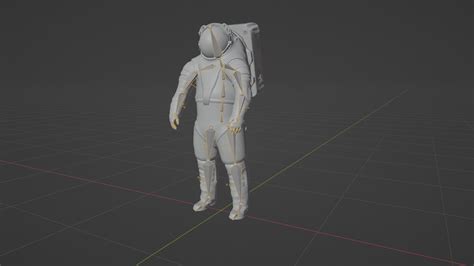 NASA Axiom EMU Spacesuit Rigged 3D Model By Albin