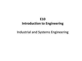 Brian Raafiu Industrial Systems Engineering PPT