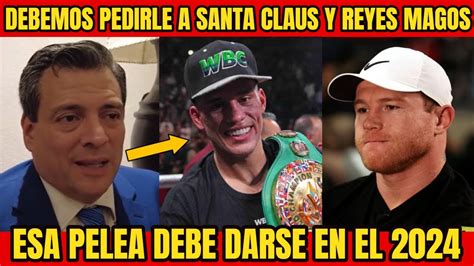 Mauricio Sulaimán pide a Santa Claus y Reyes Magos pelea de Canelo y