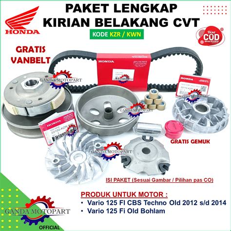 Jual Paket Lengkap Kirian Belakang Cvt Vario Fi Cbs Techno Tekno