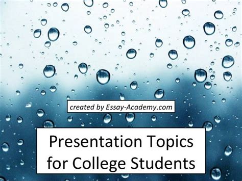 Presentation topics for college students