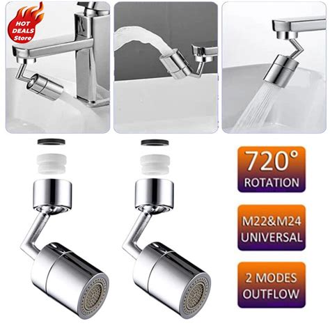 720° Swivel Faucet Extender Aerator Splash Proof Rotation Bubbler