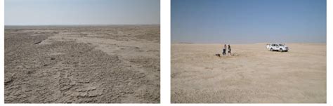 Fig. S19: Sabkha-type sand flats, in some areas showing polygonal ...