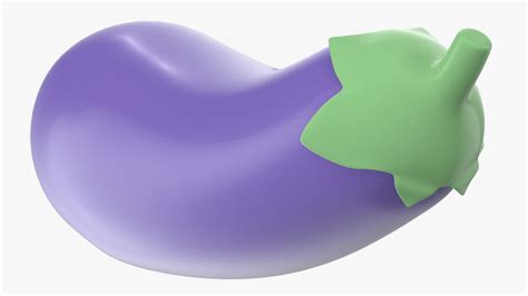 Eggplant Emoji 3d Model 24 3ds Blend C4d Fbx Max Ma Lxo Obj