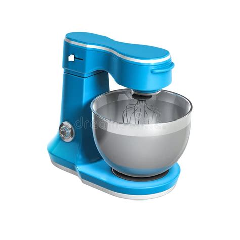 Stand Blue Food Mixer Isolated On White Background Stock Illustration