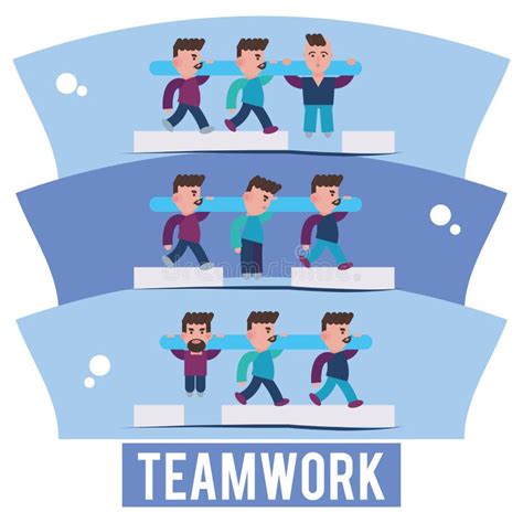 Group Of People Working Together Teamwork Concept Vector Stock Vector