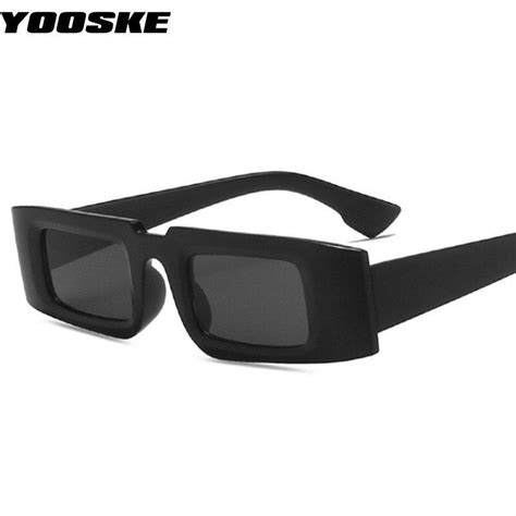 Buy Fashion Vintage Square Sunglasses Women Men 2021 Small Rectangle Sun Glasses Ladies Narrow