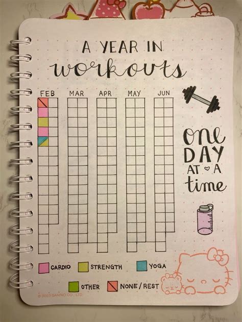 Fitness Journal Doodles For Self Improvement