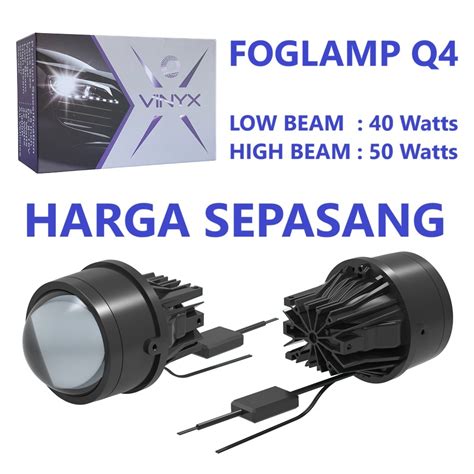 Jual Foglamp Projector Vinyx Q4 Lensa LED Projie BiLED Lampu Kabut