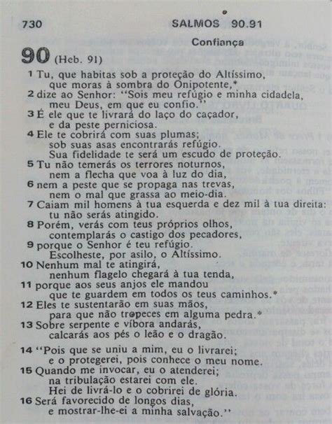 Salmo 90 Confiança Salmos da bíblia católica Salmos da bíblia Salmos