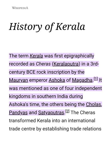 SOLUTION: History of kerala - Studypool