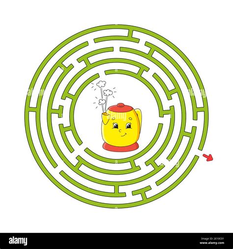 Lustige Kreis Labyrinth Spiel für Kinder Puzzle für Kinder Cartoon