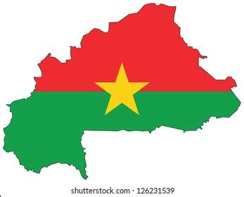 Burkina Faso Flag Map Stock Vector Royalty Free 603707828