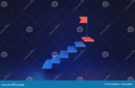 Growth Ladder Leading Up To Success Symbolizing Career Progress 3d