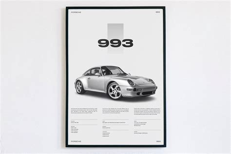 Porsche 993 Poster Wall Art Porsche Poster T For Man Car Etsy