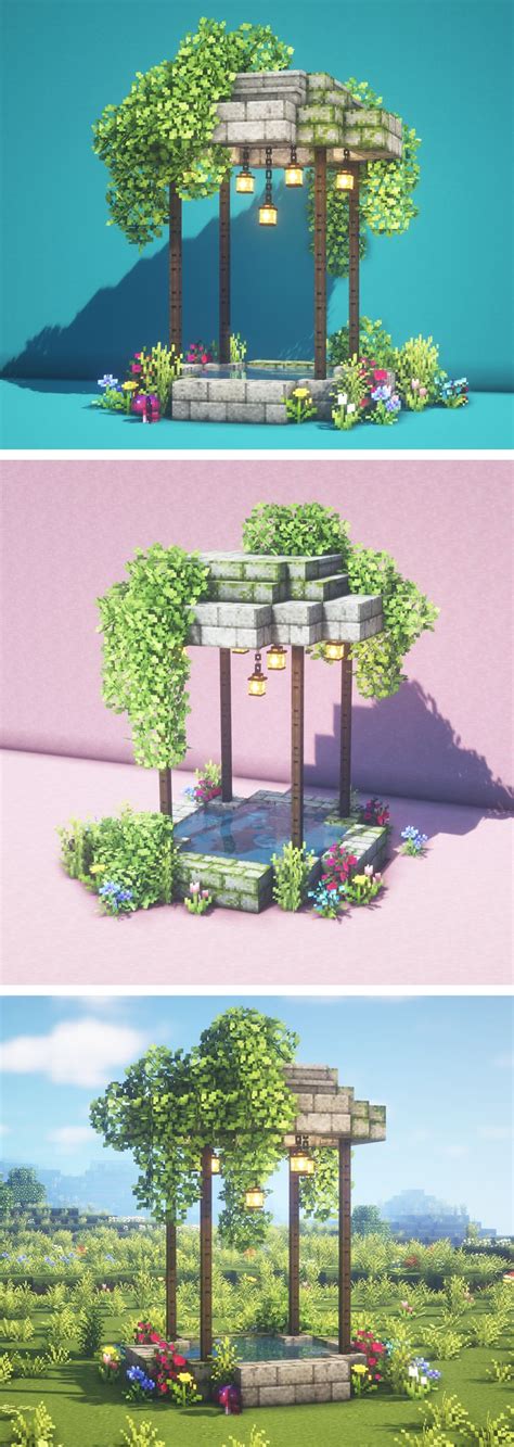 Minecraft Fairy Wishing Well 🍄🌿 Magical Fairy Tail Aesthetic