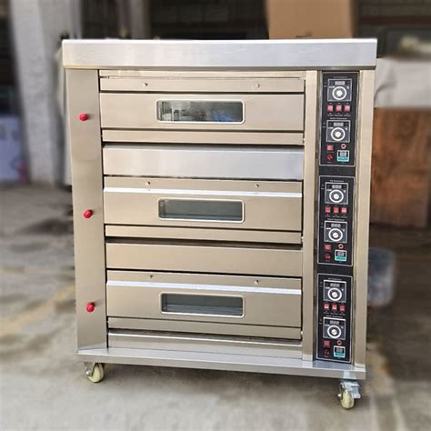 Gas Oven 3 Decks 6 Tray Gas Oven Baking Machine Bakery Equipment Pizza