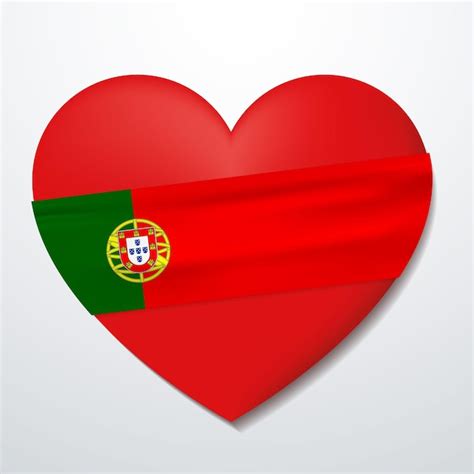 Premium Vector Heart With Portugal Flag