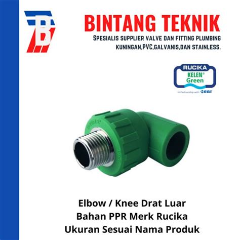 Jual Elbow Drat Luar PPR Pipa 1 Inch 32 Mm X Drat 1 Inch Rucika Di