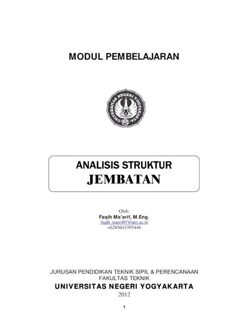 Pdf Analisis Struktur Jembatan Staff Uny Ac Idstaff Uny Ac Id Sites