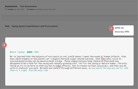 Interpreting Typing Test Results English