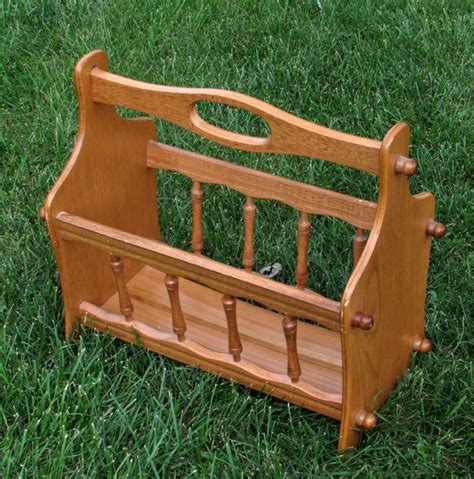 Wood Magazine Rack Vintage 1970s Home Decor | Etsy