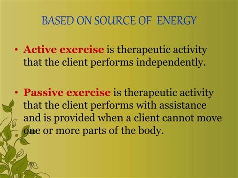 Exercise & range of motion exercise | PPT