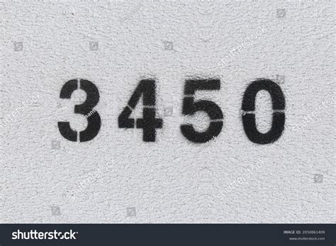 Black Number 3450 On White Wall Stock Photo 2050861409 | Shutterstock
