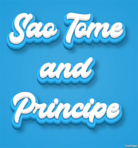 Sao Tome And Principe Text Effect And Logo Design Country