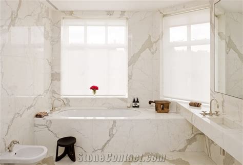 Calacatta Oro Marble Master Bathroom Design, Calacatta Gold White ...