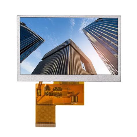 High Brightness 5 Inch WVGA 800 480 TFT LCD Display Customized Color