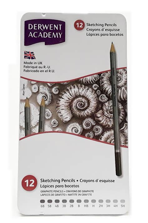 Derwent Academy Sketching Pencils 12 Pack