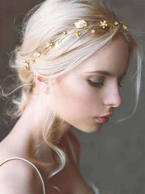 Amazon Yean Bride Wedding Hair Vine Headband Gold Leaf Bridal