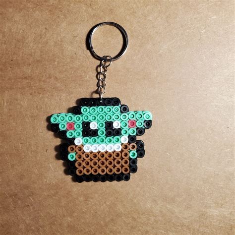 Baby Yoda Perler Bead Keychain Star Wars Etsy