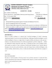 Mid Paper Ai Docx Bahria University Karachi Campus Department Of