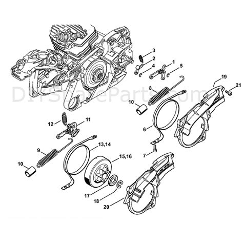 Stihl MS 261 Chainsaw MS261 Z Parts Diagram Chain Brake