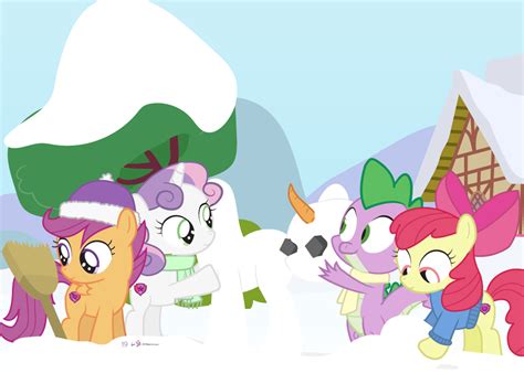 #dm29HolidayHorse Day 19: Spike and the CMC | Mlp my little pony, Little pony, My little pony ...