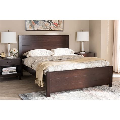 Baxton Studio Catalina Modern Classic Mission Style Brown Finished Wood