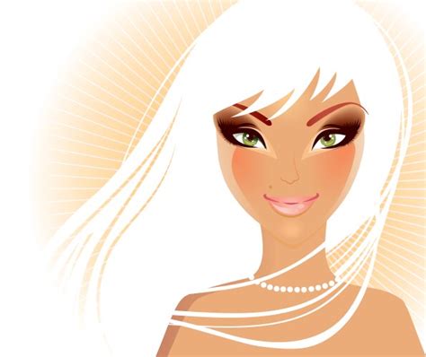 Realistic Blonde Woman Model Beauty Face Vector Image