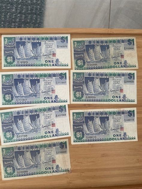 1 Singapore Bank Notes X 7 Pieces Ship Series Hobbies And Toys Memorabilia And Collectibles