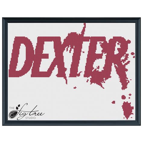 Dexter Blood Spatter Logo Digital Cross Stitch Pattern Etsy