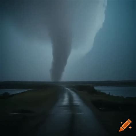 Multivortex Ef Tornado Hitting A Major City In A Dynamic And