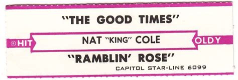 Juke Box Strip Nat King Cole The Good Times Ramblin Rose EBay