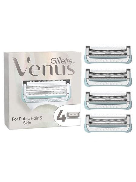 Venus Pubic Hair & Skin Лезвия женской бритвы 4 шт - купить с доставкой ...