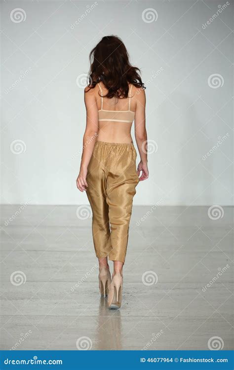 New York Ny October A Model Walks Runway During Lola Haze Spring Lingerie Collection