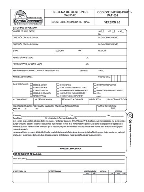 Completable En línea Solicitud de Afiliacion Patronal Version Fax