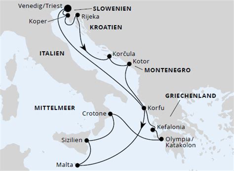 Aidablu Aida Adria Mittelmeerinseln Ab Triest Im Sommer