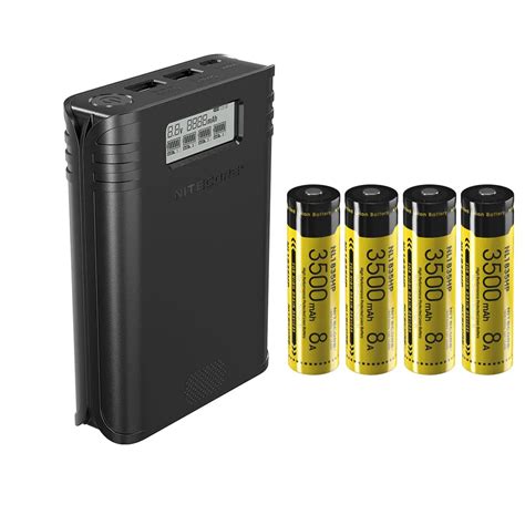 New Nitecore F4 Battery Chager Four Slots Flexible Power Bank Usb