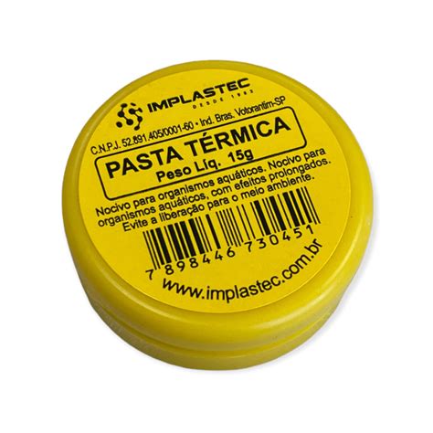 Pasta Termica De Silicone Pote Gramas Implastec