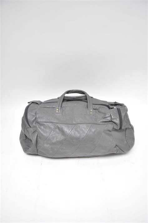 vintage leather duffle bag duffel vintage 1980s leather